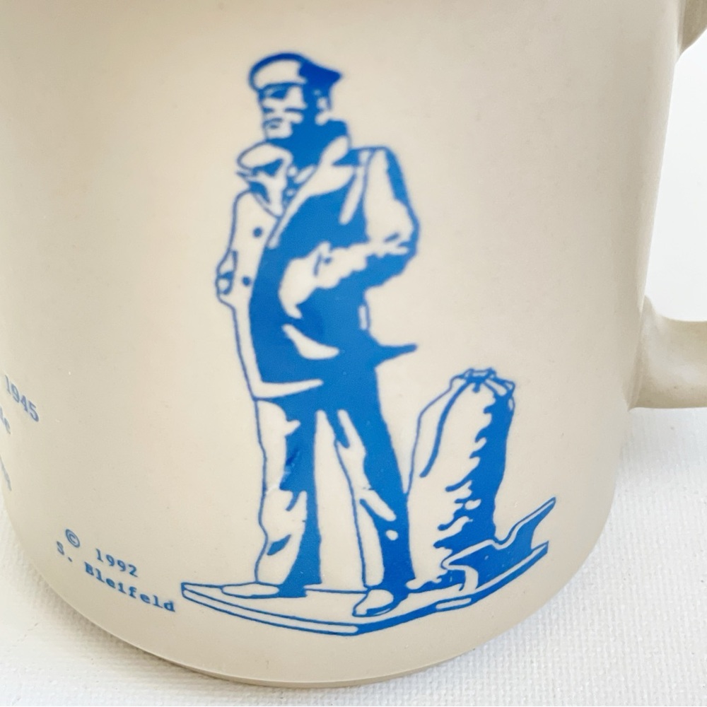 U.S. Navy Memorial Mug ©️1992 The Lone Sailor Military Veteran Coffee Cup - Picture 8 of 14